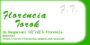 florencia torok business card